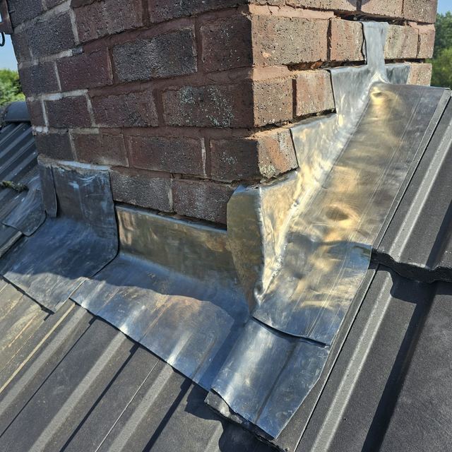 New lead flashing around a chimney