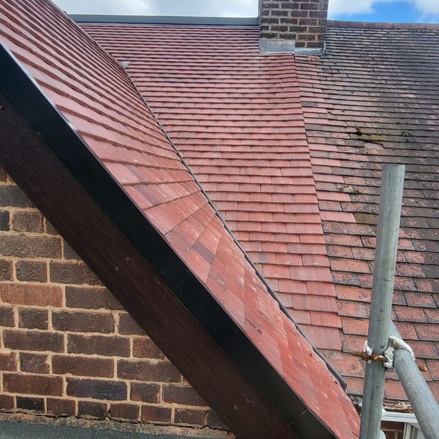 New red plain-tile roof